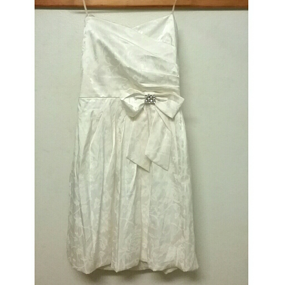 Off white strapless dress